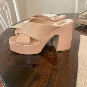 Dolce vita nude blush wedges